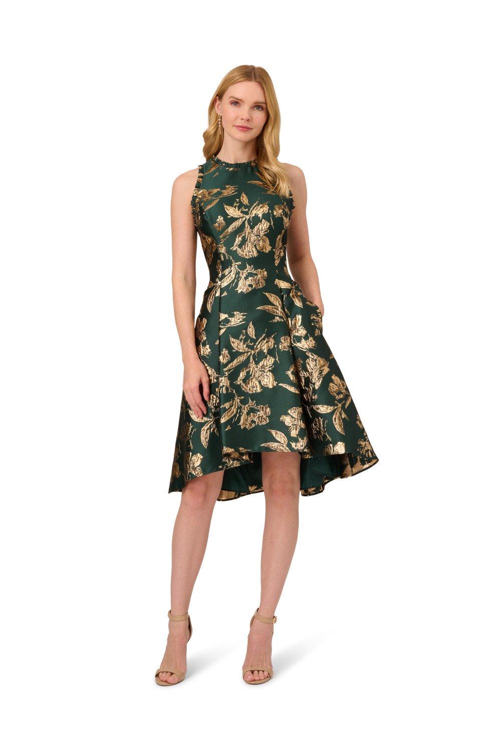 Dresses Ruffle Jacquard Dress Adrianna Papell